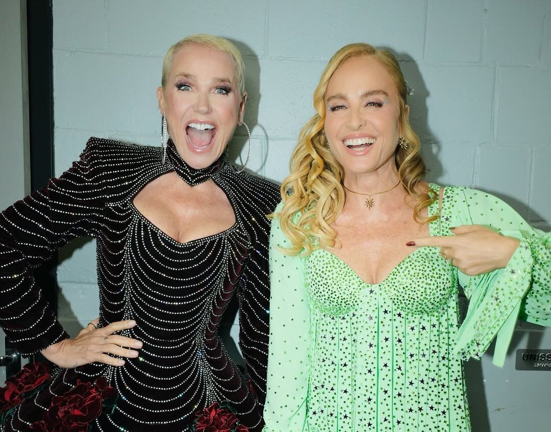 Xuxa e Angélica posam juntas no aniversário de 60 anos da TV Globo