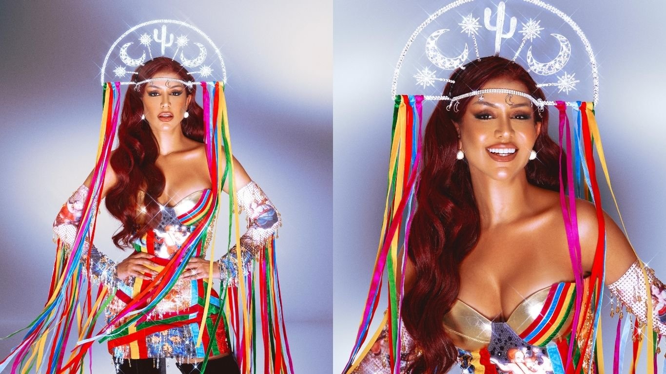 Com look inspirado no Nordeste, Priscila Senna faz show na Bahia