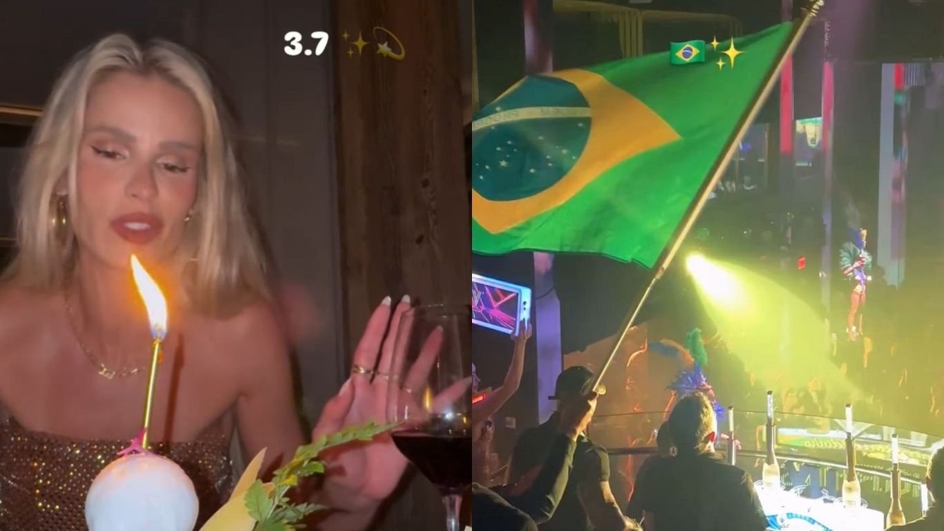 Em Miami, ex-BBB Yasmin Brunet comemora aniversário com muito samba