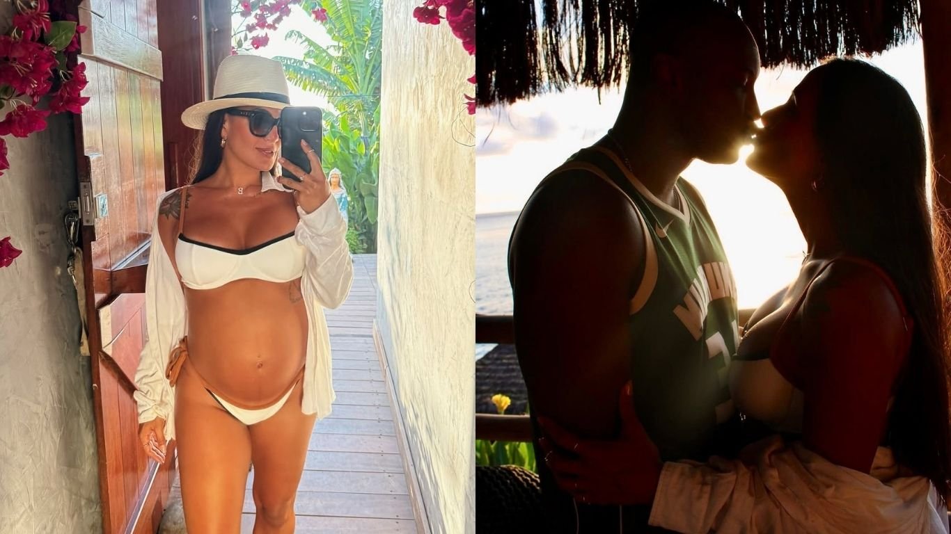 Grávida, ex-BBB Carol Peixinho exibe fotos de viagem à Noronha