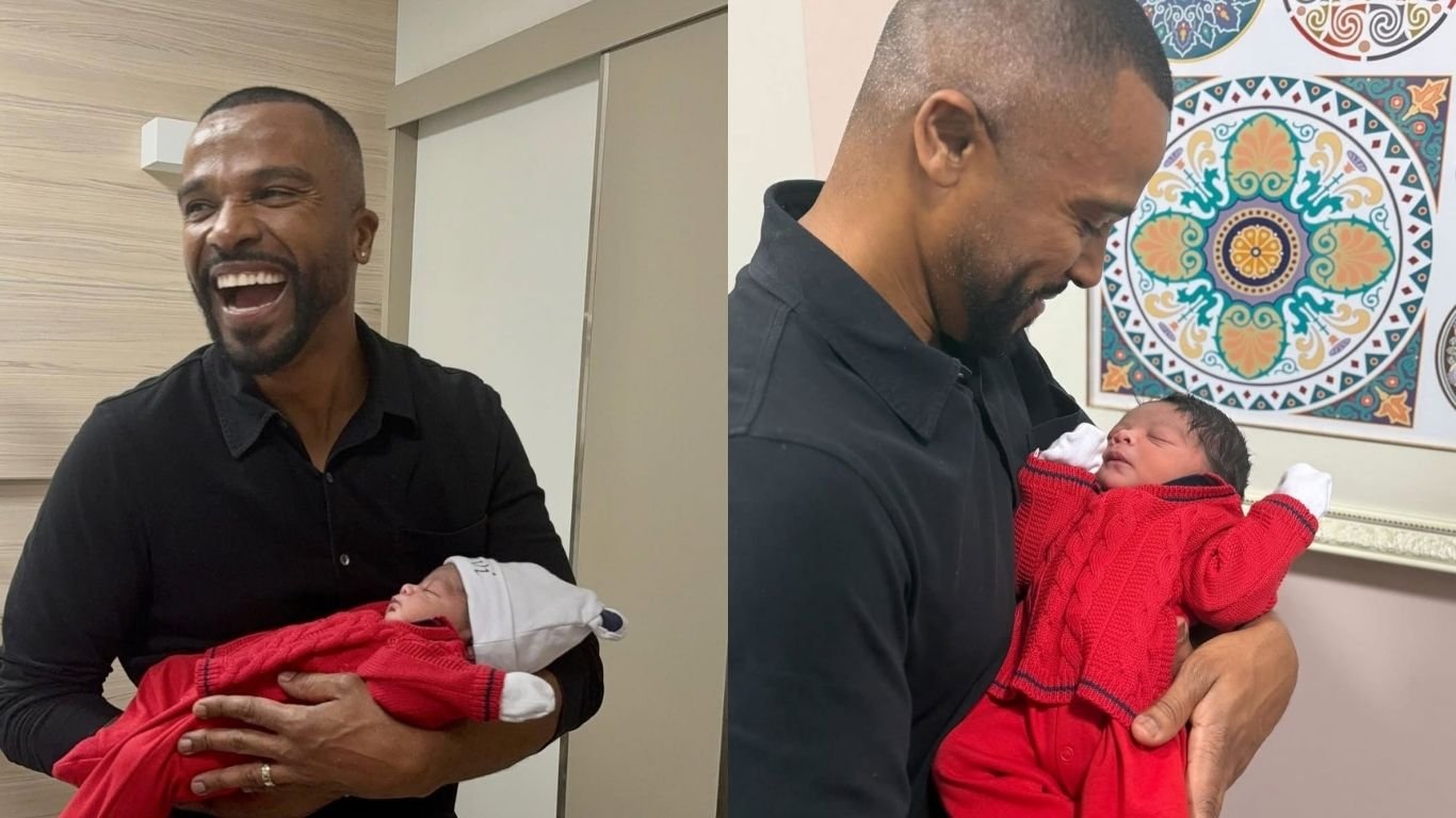 Alexandre Pires comemora a chegada do primeiro neto