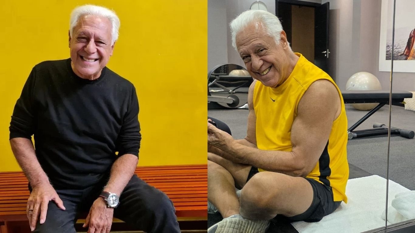 Antônio Fagundes exibe braços musculosos após treino: “Tá pago”
