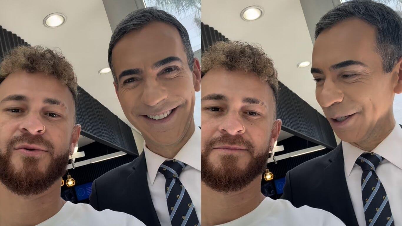 Apresentador do Globo Esporte brinca com César Tralli; confira