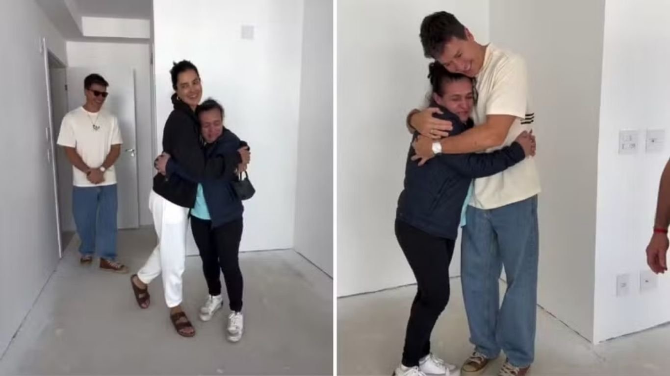 Rodrigo Faro presenteia funcionária com apartamento; veja