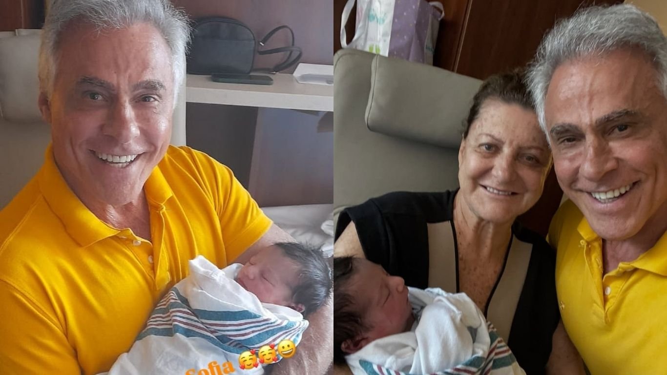 Aos 64 anos, Oscar Magrini celebra a chegada da primeira netinha