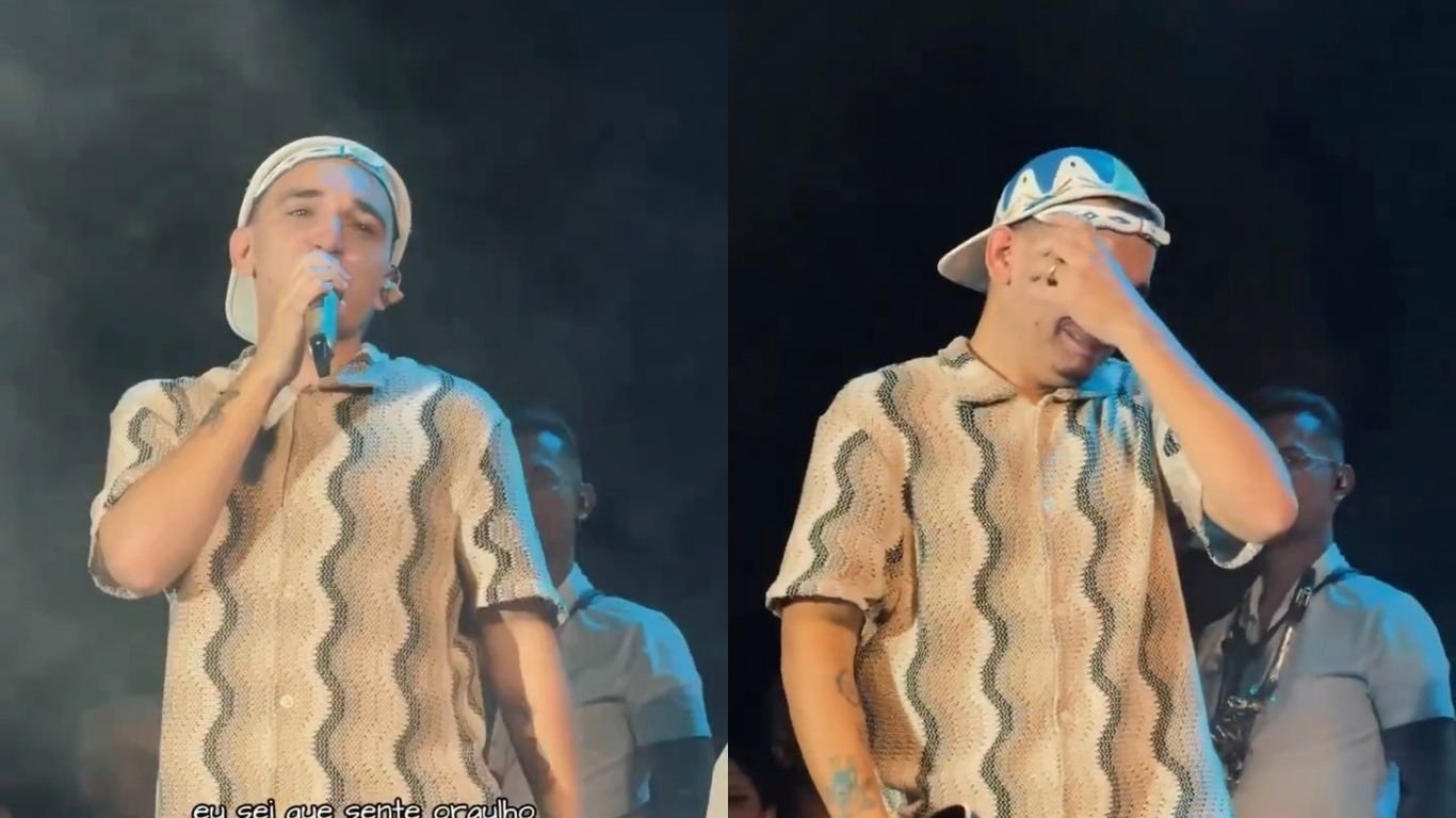 João Gomes se emociona ao reencontrar professora que o alfabetizou