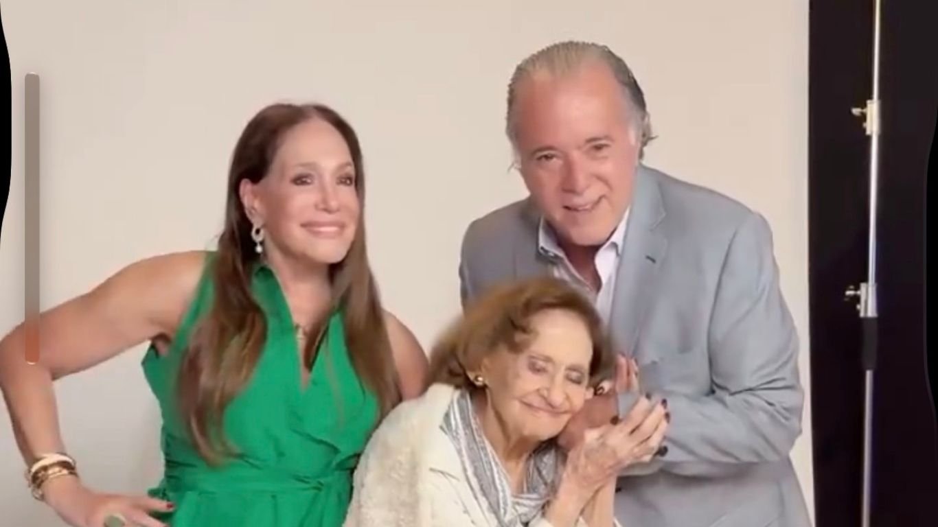 Susana Vieira e Tony Ramos tietam Laura Cardoso: “Minha professora”