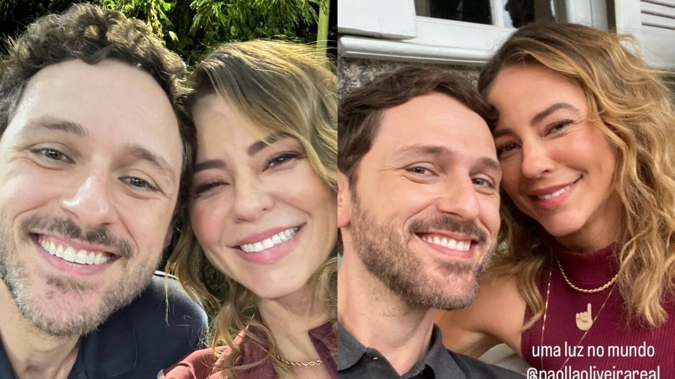 Paolla Oliveira e Guilherme Magon nos bastidores de ‘Vale Tudo