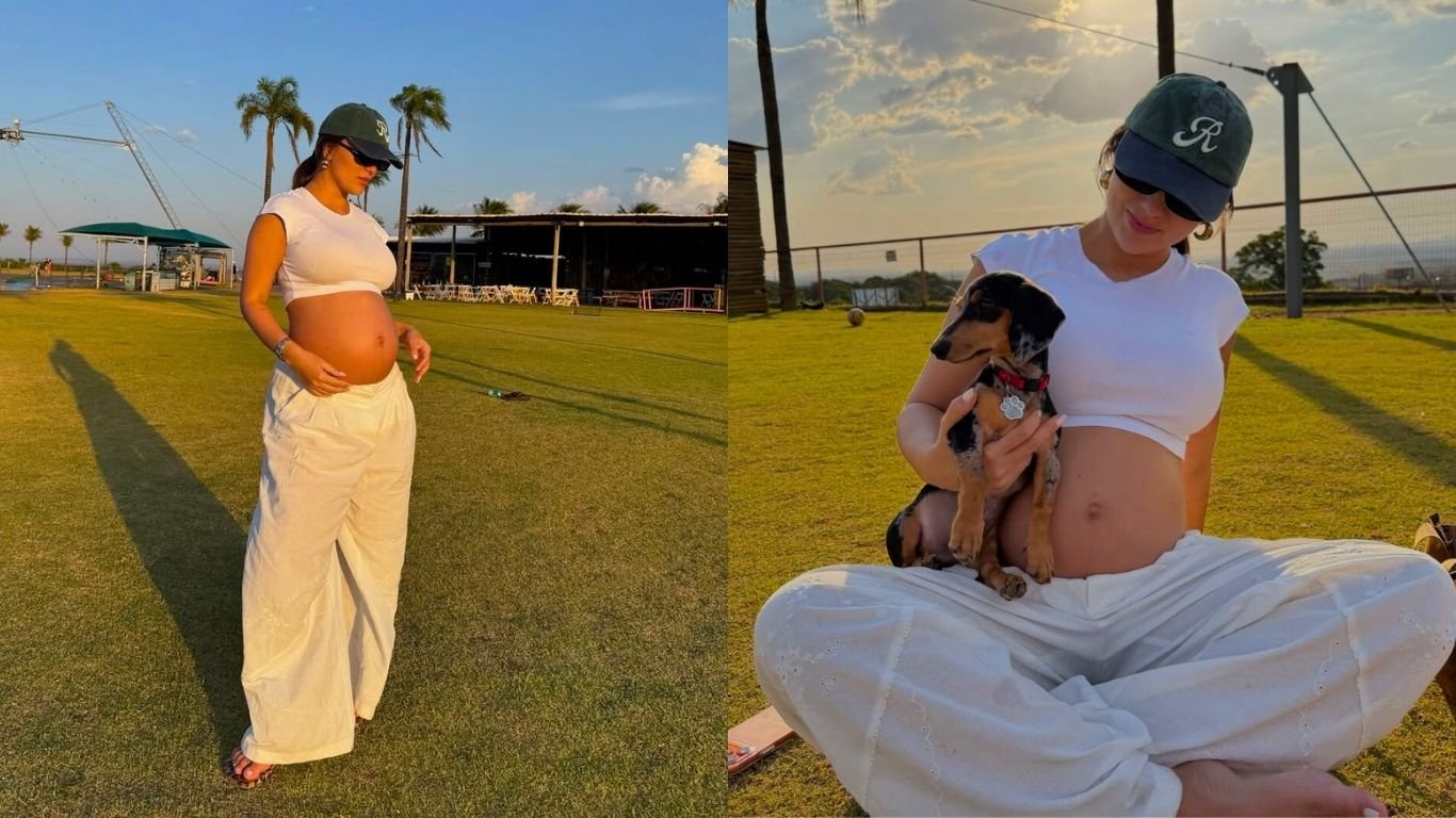 Ex-BBB Rafa Kalimann exibe barrigão na reta final da gravidez