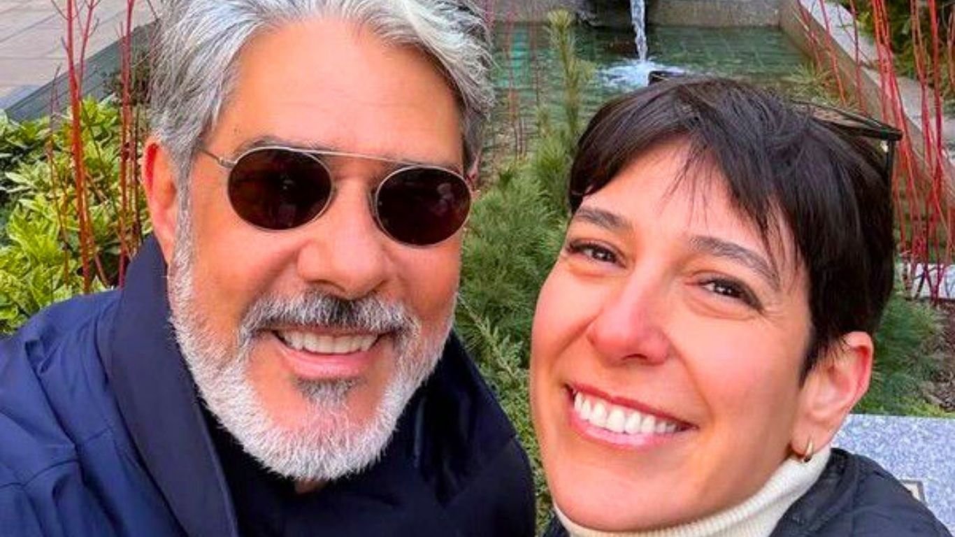 William Bonner e Natasha Dantas curtem férias em Nova York