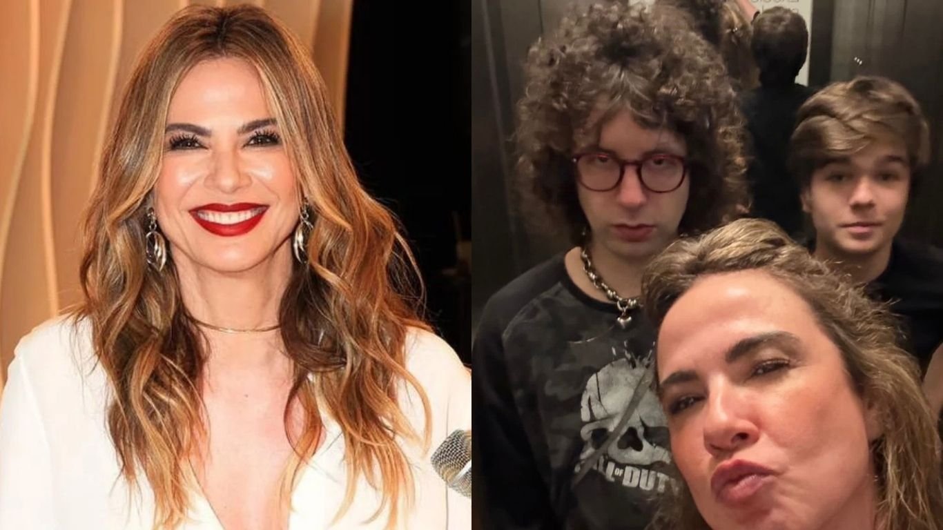 Luciana Gimenez compartilha clique raro ao lado dos filhos