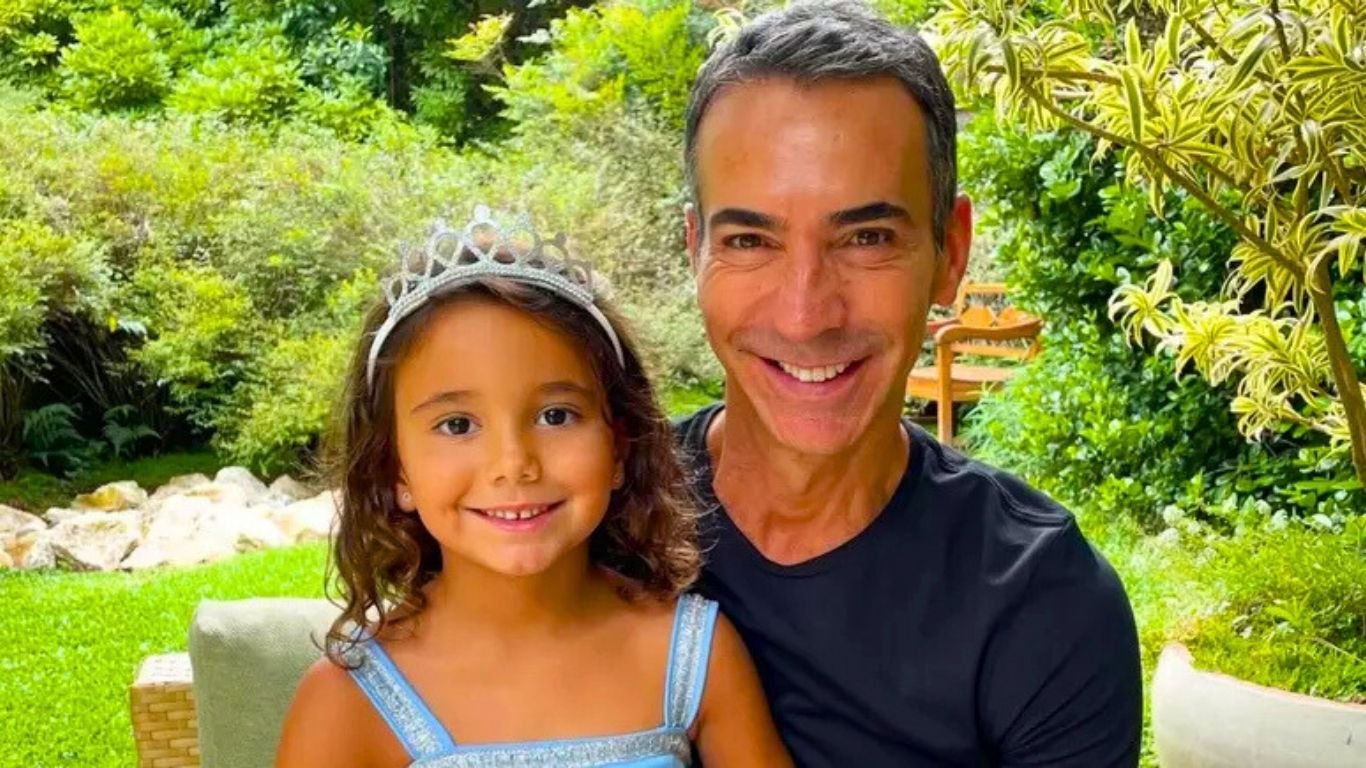 César Tralli recebe recado fofo da filha Manuella, de 6 anos; confira