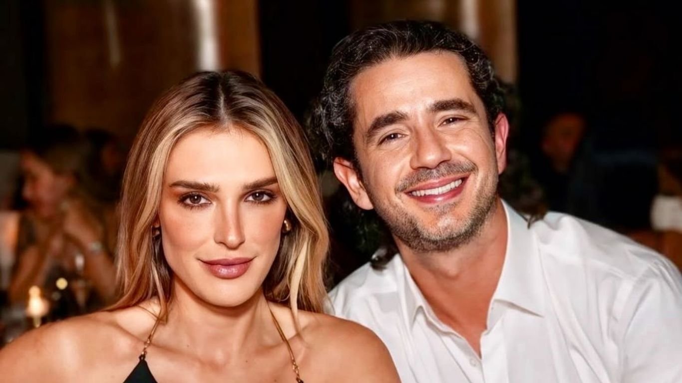 Rafa Brites celebra 15 anos ao lado do jornalista Felipe Andreoli