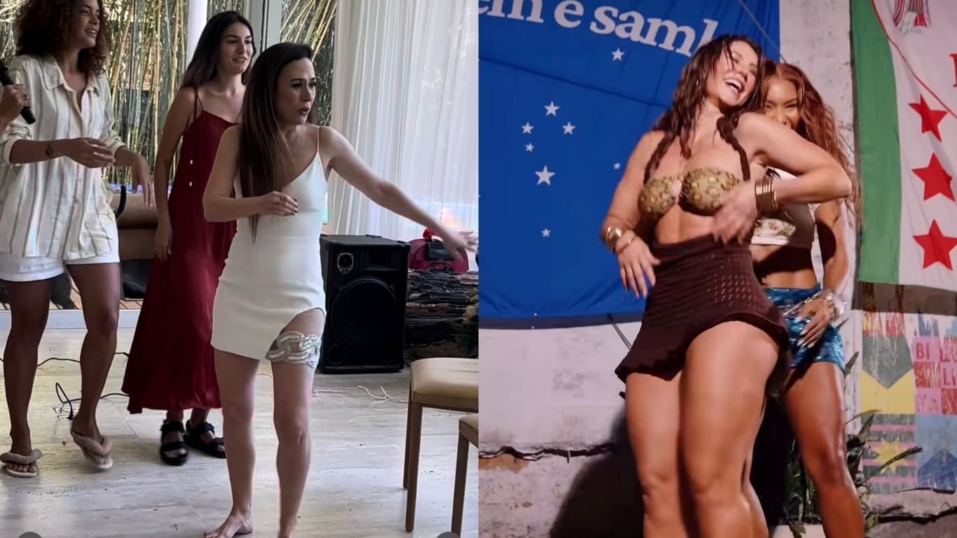 Tatá Werneck se diverte ao recriar dança viral de Paolla Oliveira: “Só aprendi 20%