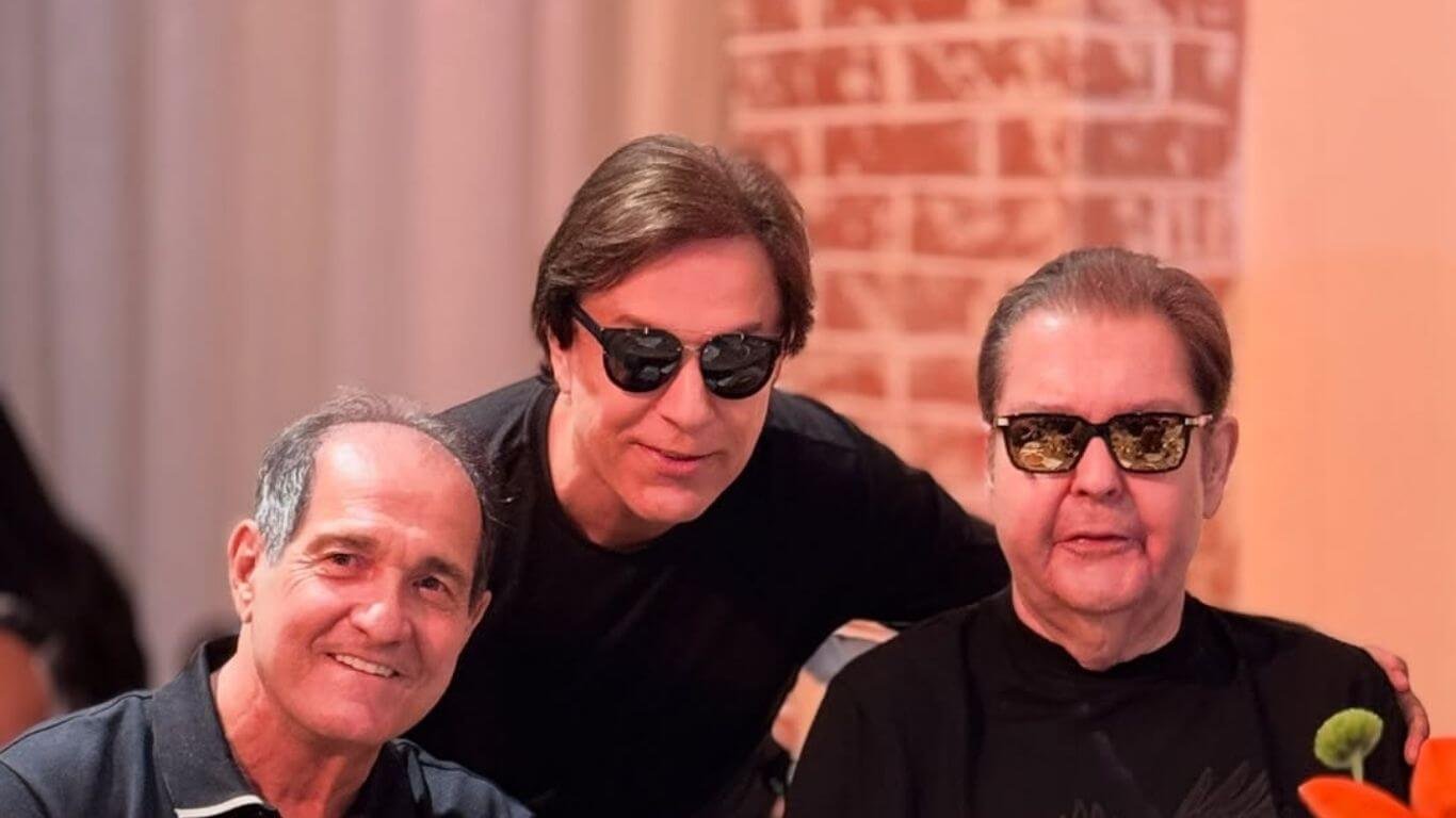 Tom Cavalcante e Faustão festejam os 70 anos de Muricy Ramalho