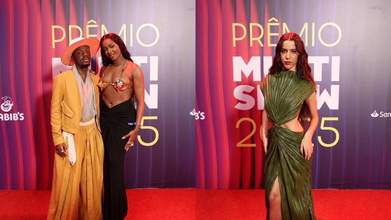 Veja os looks dos famosos no tapete vermelho do Prêmio Multishow 2025