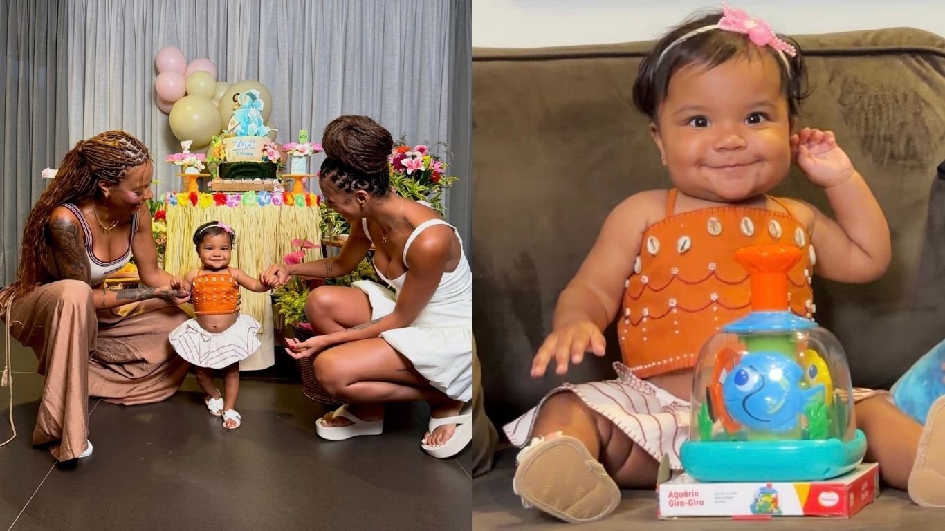 Ludmilla e Brunna Gonçalves celebram os 8 meses da filha, Zuri: “Nossa baby”