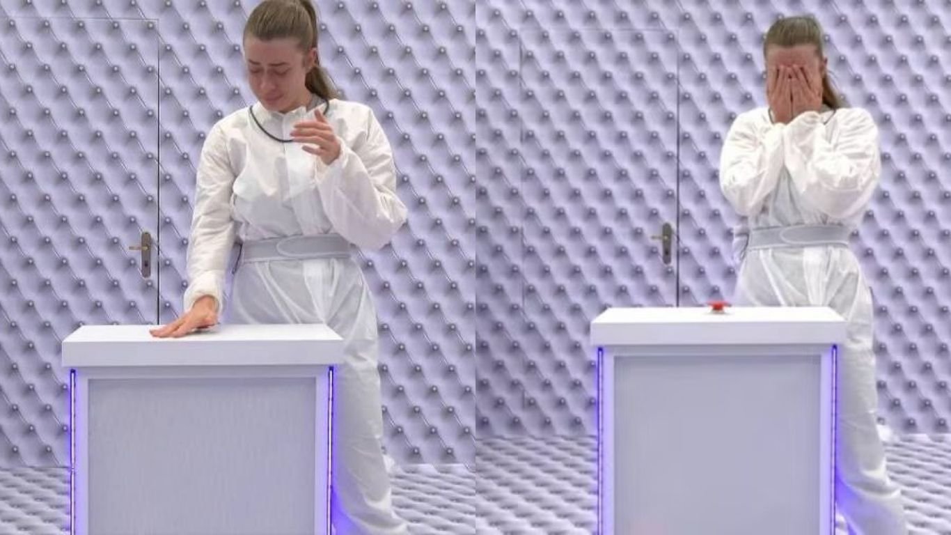 BBB 26: Após 67 horas, Elisa aperta botão e desiste do Quarto Branco