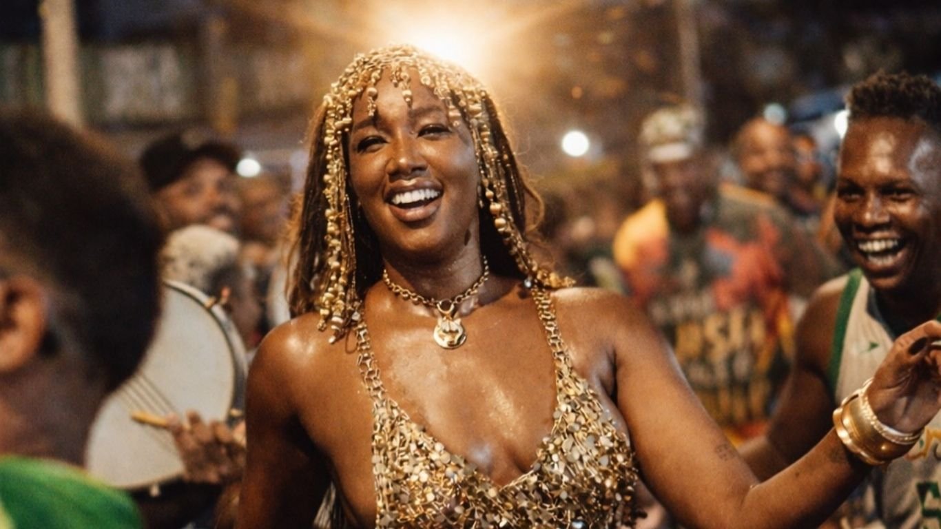 Iza compartilha registros do ensaio de rua da Imperatriz Leopoldinense, no Rio