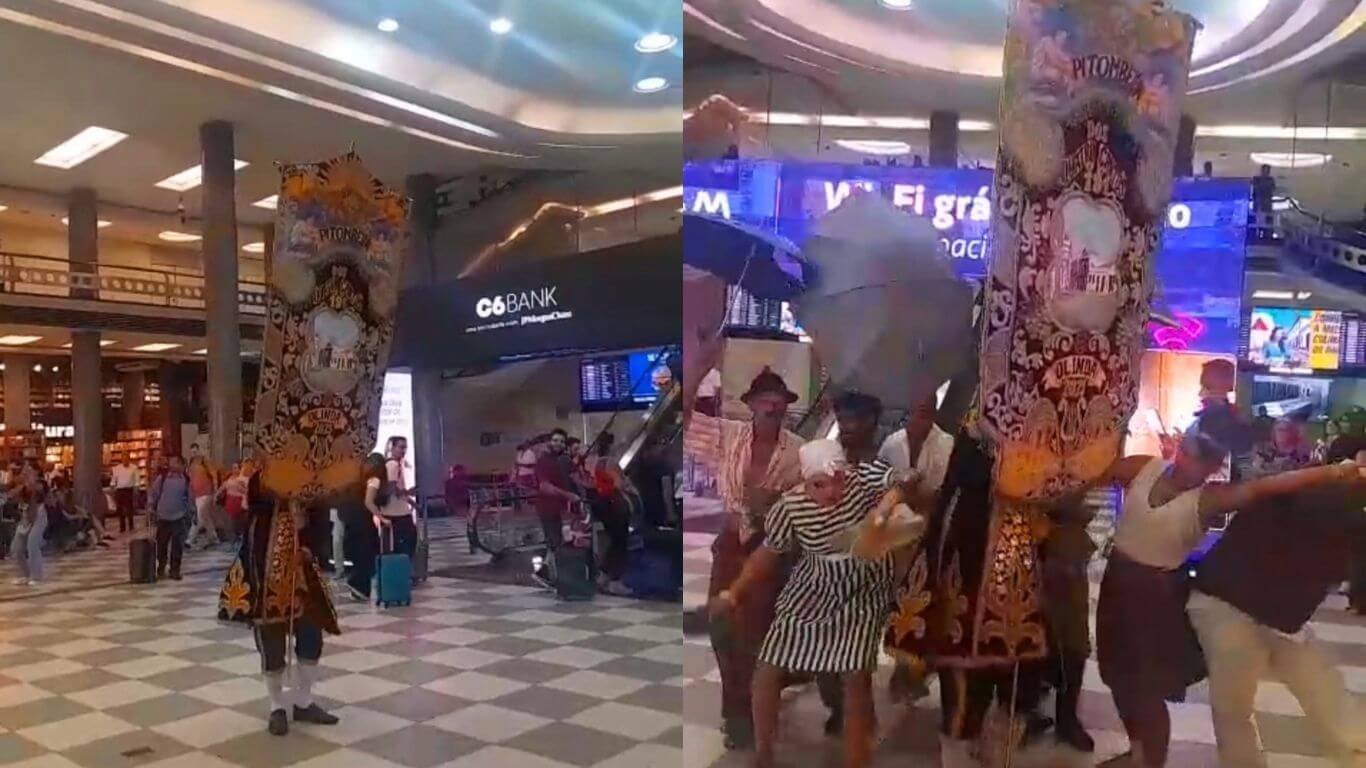 Pitombeira e Guerreiros do Passo levam frevo para o Aeroporto de Congonhas