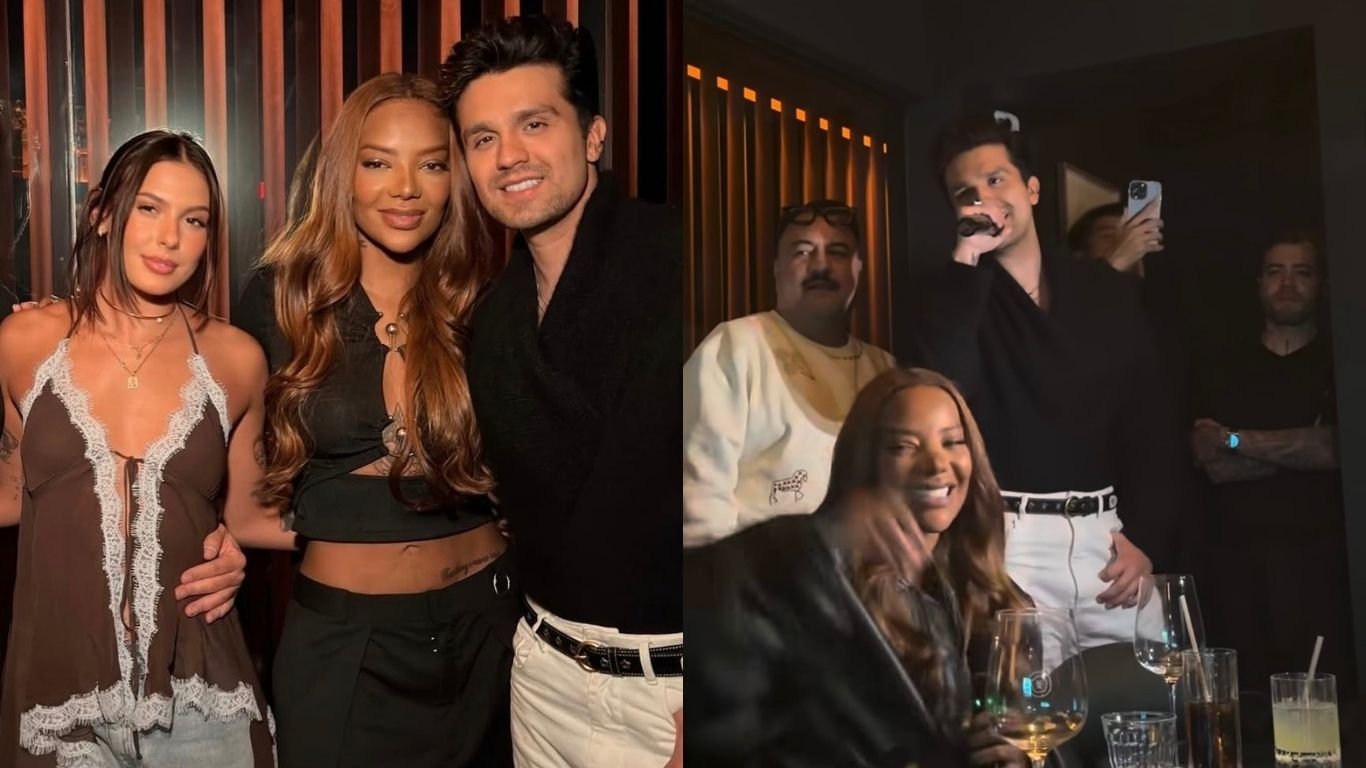 Ludmilla, Luan Santana e Ana Castela cantam juntos em karaokê