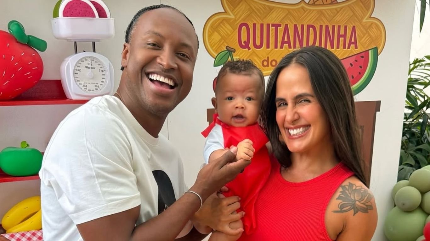 Thiaguinho e Carol Peixinho celebram os 6 meses do filho: “Cheio de amor”