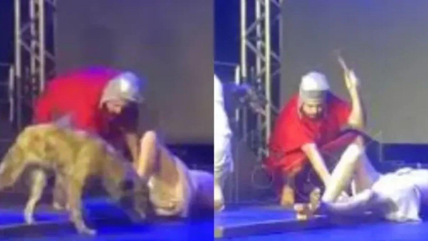 Doguinho tenta salvar Jesus durante encenação da Paixão de Cristo no Rio Grande do Sul