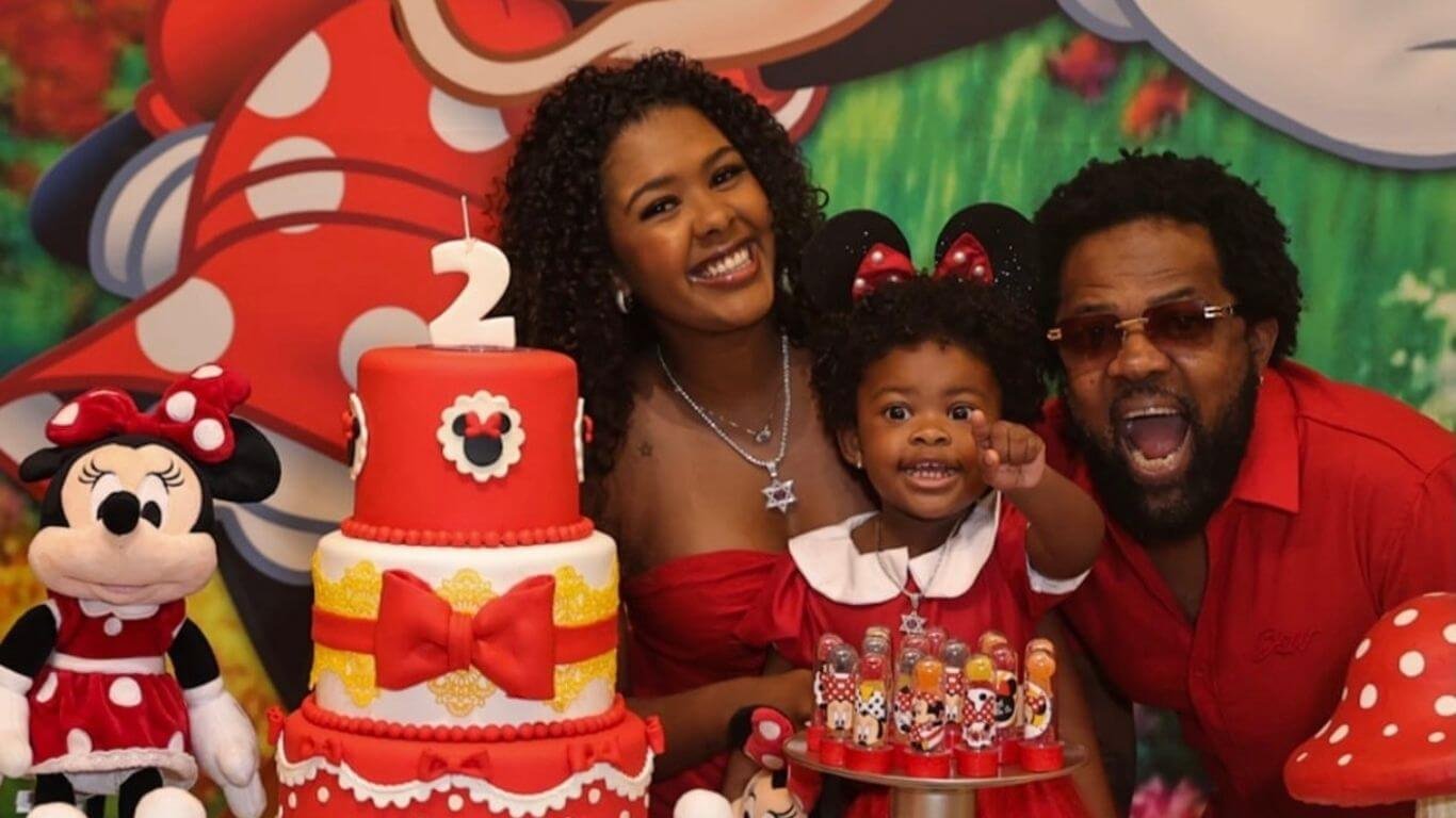 Com tema da Minnie Mouse, Xande de Pilares celebra aniversário de 2 anos da filha, Estrela